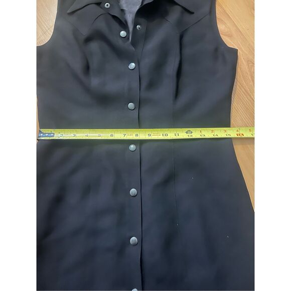 Vintage Bebe 90’s Button Up Dress Y2K Business Goth Women’s Size 8 - Picture 8 of 10